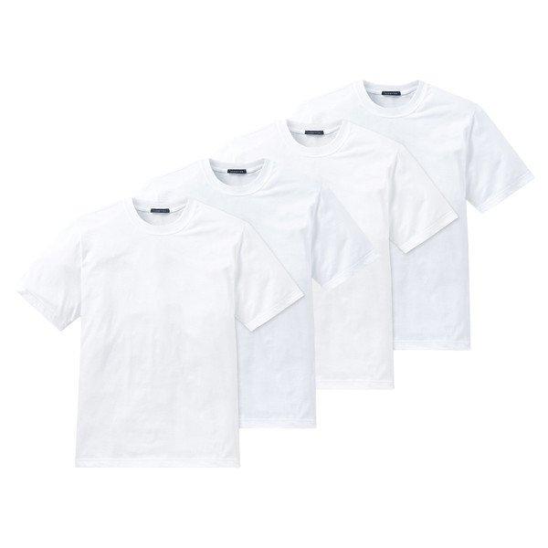 4er Pack American - T-shirt Rundhals Herren Weiss M von Schiesser