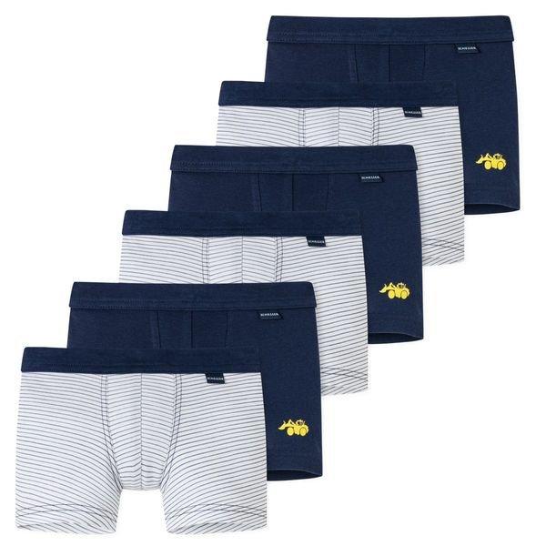 6er Pack Kids Boys Feinripp Organic Cotton - Shorts Pants Jungen Marine 92 von Schiesser