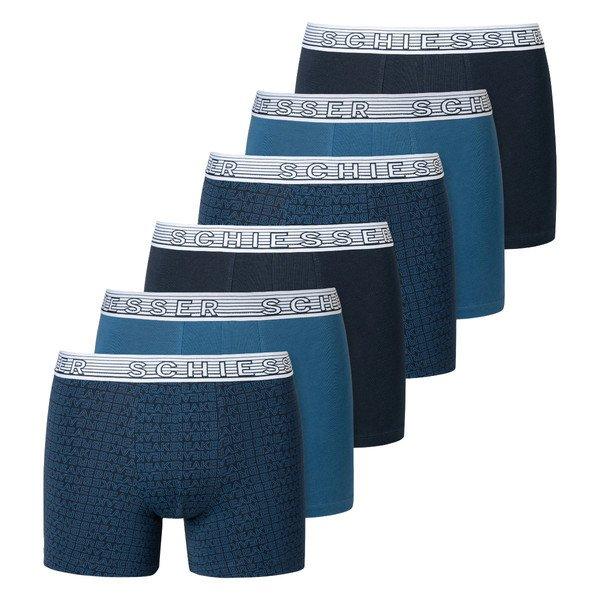 6er Pack Teens Boys 955 Organic Cotton - Shorts Pants Jungen Blau 140 von Schiesser