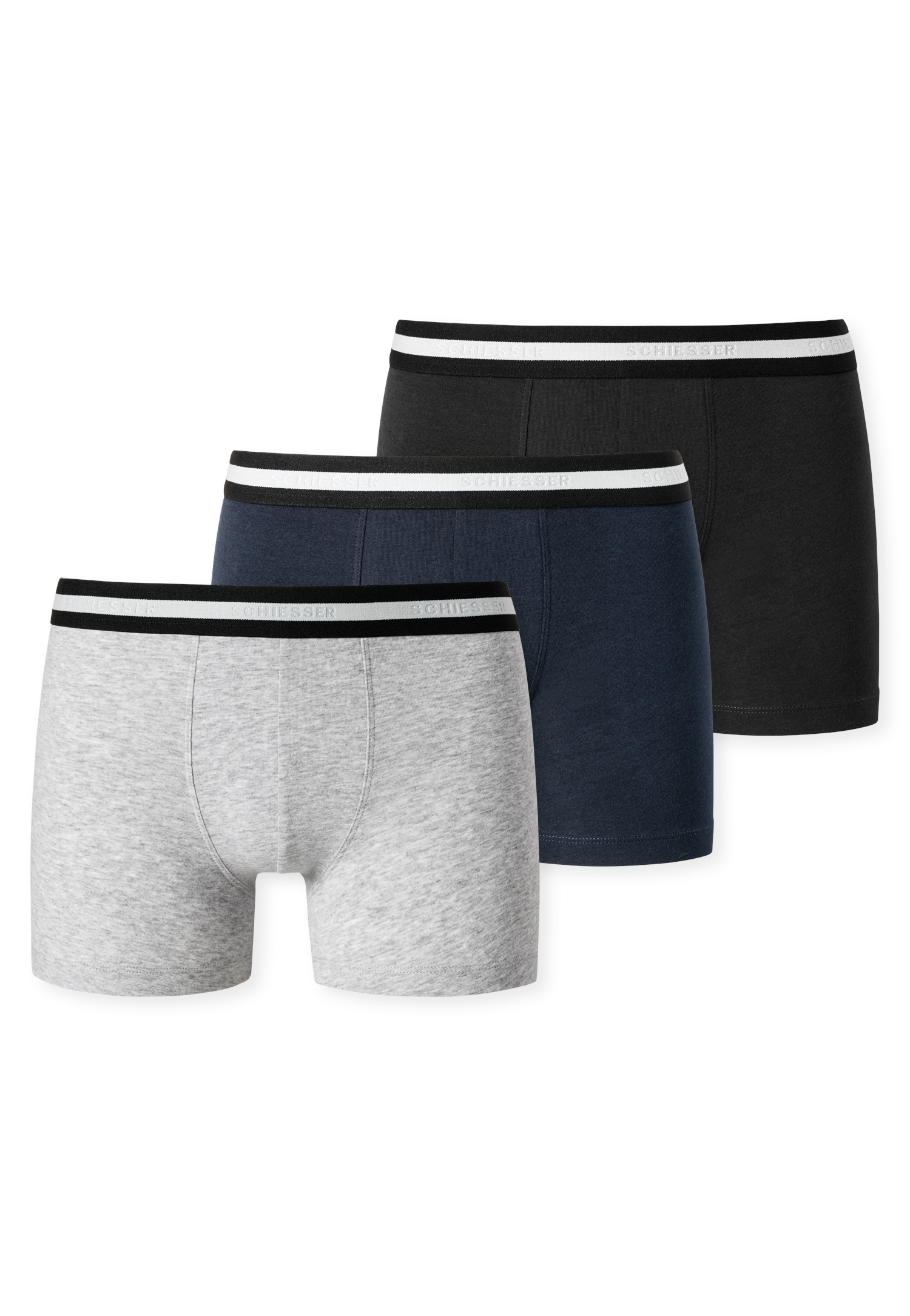 Schiesser Boxershorts »"95/5"«, (3er-Pack), mit gestreiftem Webgummibund von Schiesser