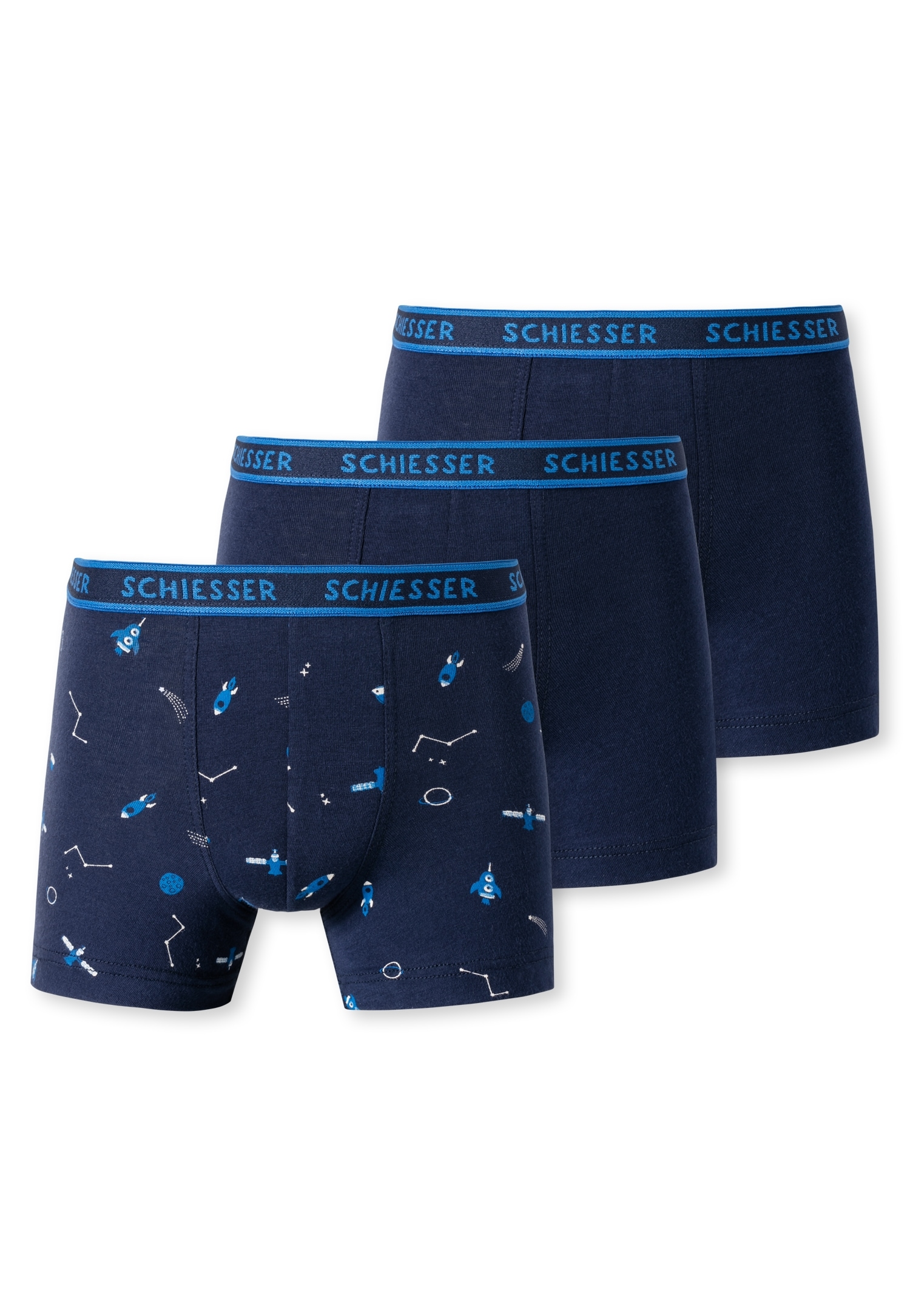 Schiesser Boxershorts »"Original Classics"«, (3er-Pack), mit Raumschiffmotiv von Schiesser