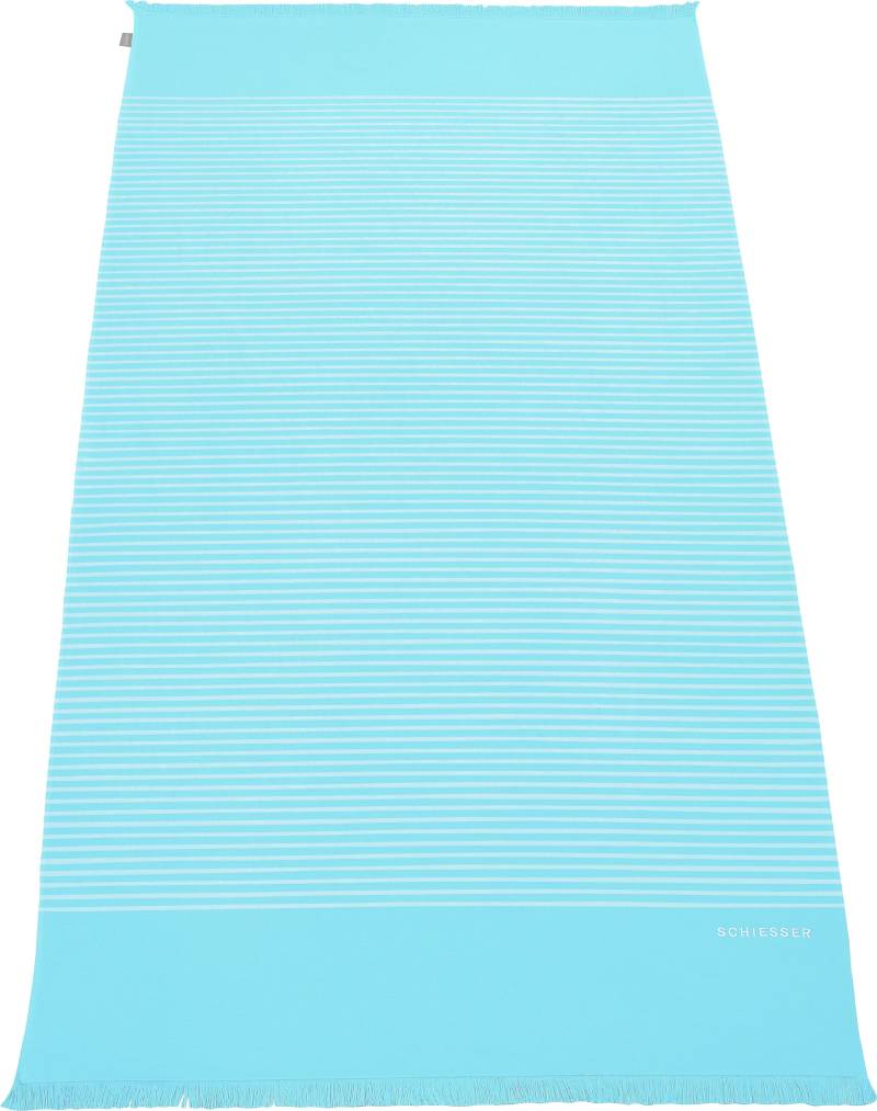 Schiesser Hamamtücher »Rom«, (1 St., Hamamtuch 100 x 180 cm), 100 x180 cm, gesteift, mit Fransen, ideal als Strandtuch von Schiesser