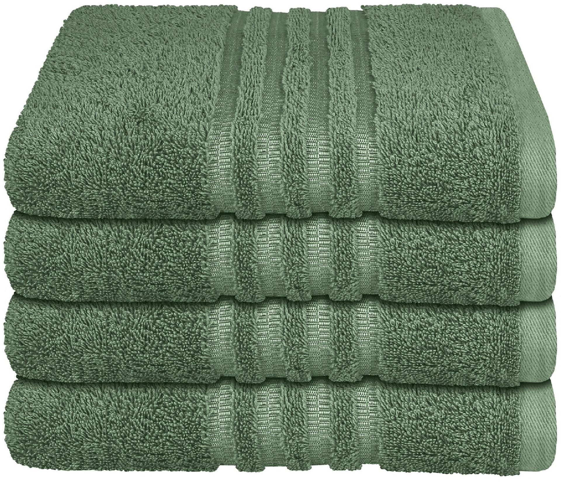 Schiesser Handtücher »Schiesser Frottier-Set Milano, 4tlg,«, (4 St.), mit Webbordüre, MADE IN GREEN by OEKO-TEX®-zertifiziert von Schiesser