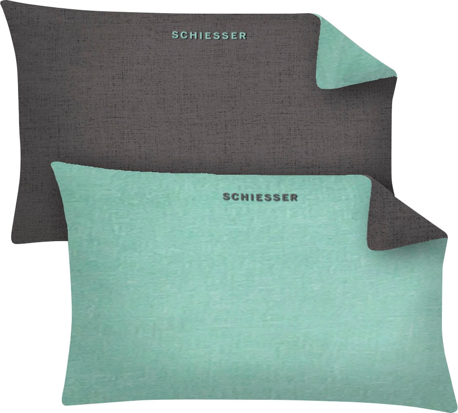 Schiesser Kissenbezüge »Schiesser Feinbiber Doubleface Kissenhüllen 2er Pack«, (2 St.) von Schiesser