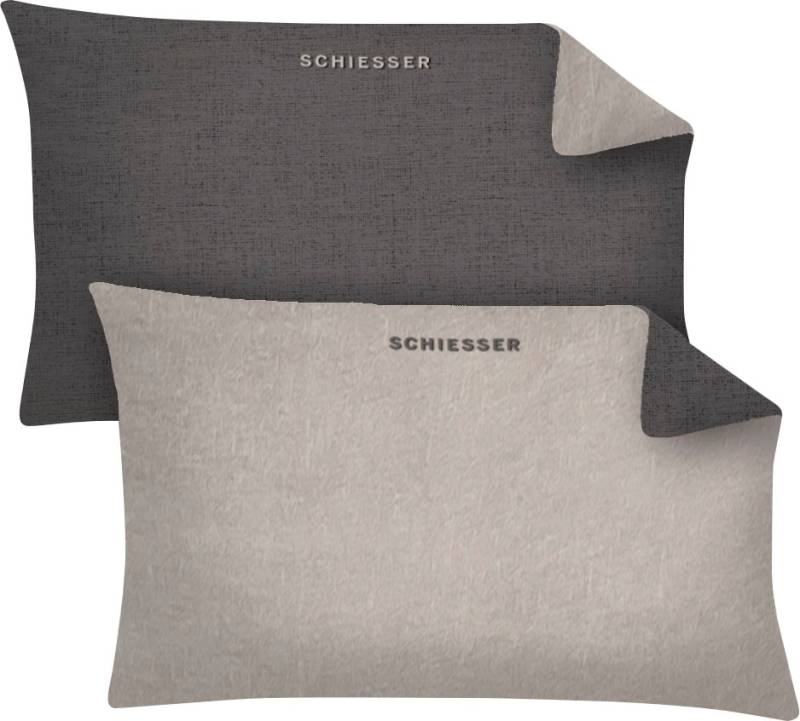 Schiesser Kissenbezüge »Schiesser Feinbiber Doubleface Kissenhüllen 2er Pack«, (2 St.), mit toller Wendeoptik von Schiesser