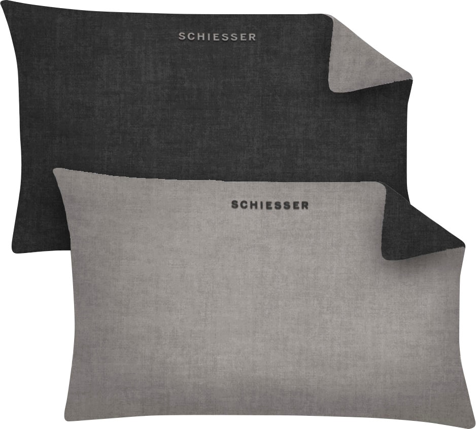 Schiesser Kissenbezüge »Schiesser Feinbiber Doubleface Kissenhüllen 2er Pack«, (2 St.) von Schiesser