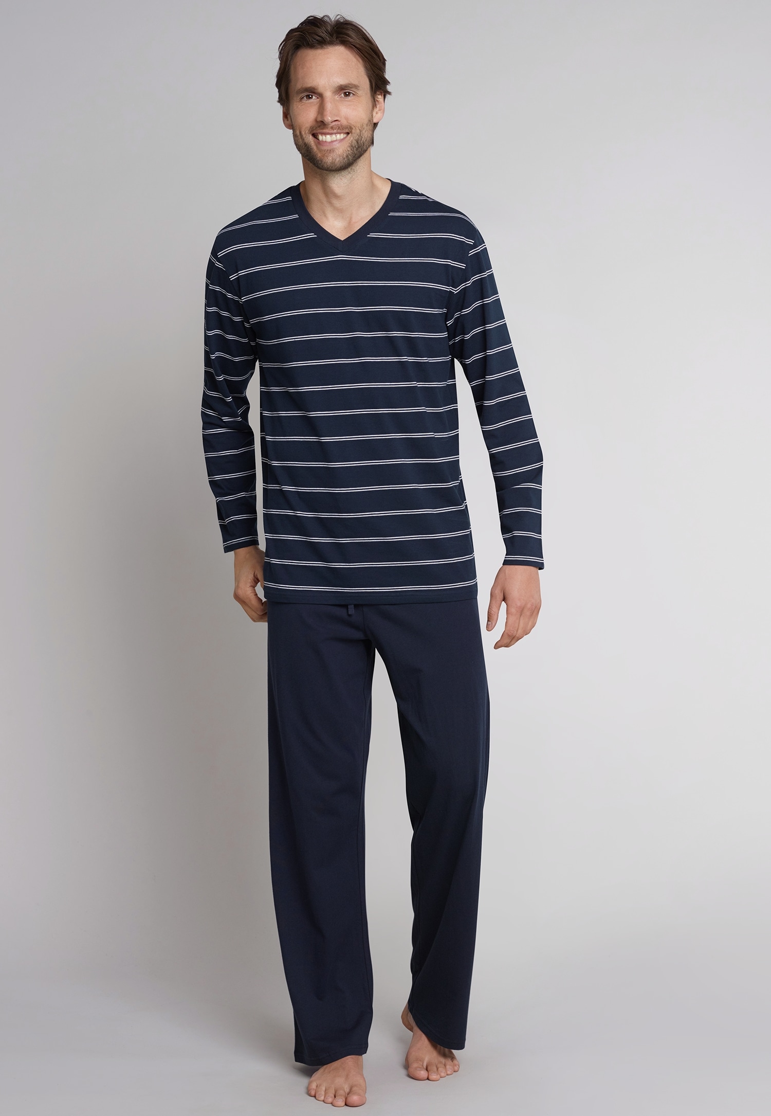 Schiesser Pyjama »"selected! premium inspiration"«, (2 tlg.), bis Gr. 62(5XL), V-Ausschnitt von Schiesser