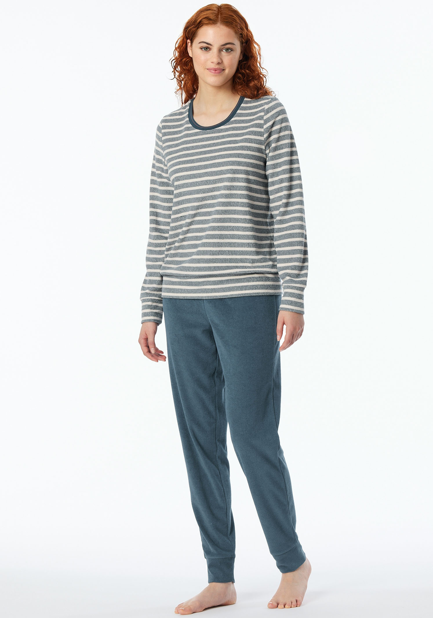 Schiesser Schlafanzug »Casual Essentials«, (2 tlg.), mit Kontrastbesatz am Ausschnitt von Schiesser