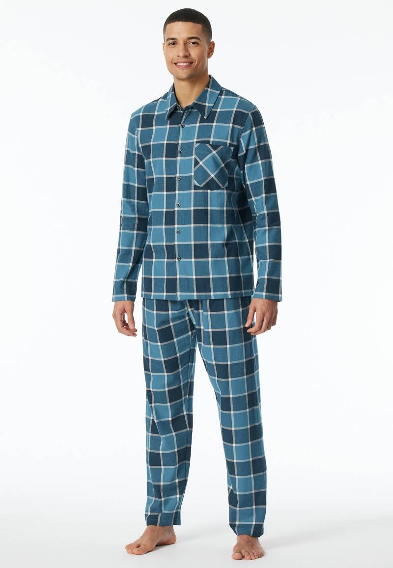 Schiesser Schlafanzug »Selected Premium Warming«, (2 tlg.), mit winterlichem Karomuster von Schiesser