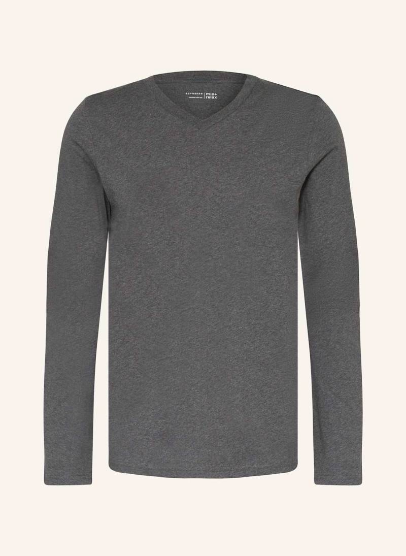 Schiesser Schlafshirt Mix+Relax grau von Schiesser