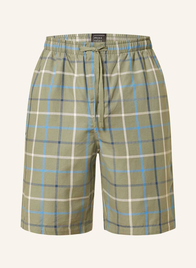 Schiesser Schlafshorts Mix+Relax gruen von Schiesser