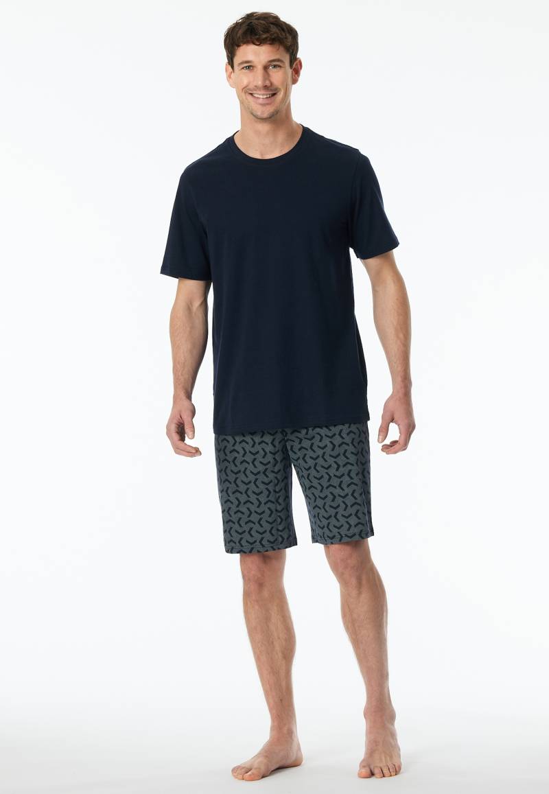 Schiesser Shorty »Casual Essentials«, (2 tlg.), mit unifarbenem Oberteil und gemusterter Hose von Schiesser