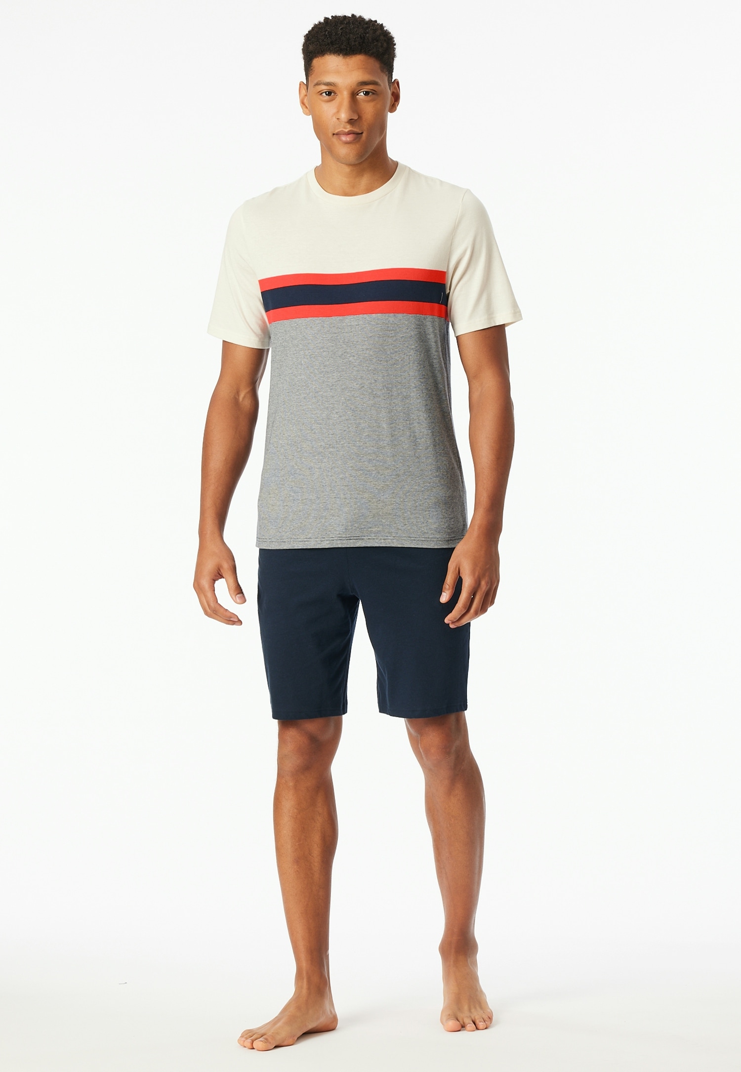 Schiesser Shorty »"Casual Nightwear"«, (2 tlg.), Shorts in Uni mit Bindeband am Bund von Schiesser