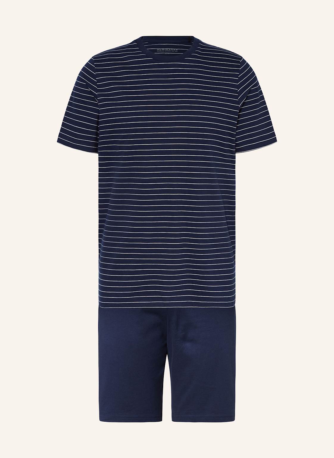 Schiesser Shorty-Schlafanzug Casual Essentials blau Schiesser Shorty-Schlafanzug Casual Essentials blau von Schiesser