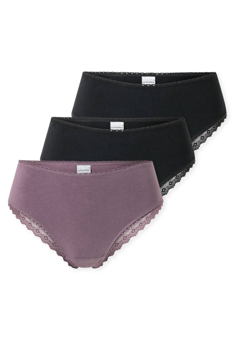 Schiesser Brasilslip »Modern Multipacks«, (3er Pack), Feminine Spitzenbänder an Bund und Beinabschlüssen von Schiesser