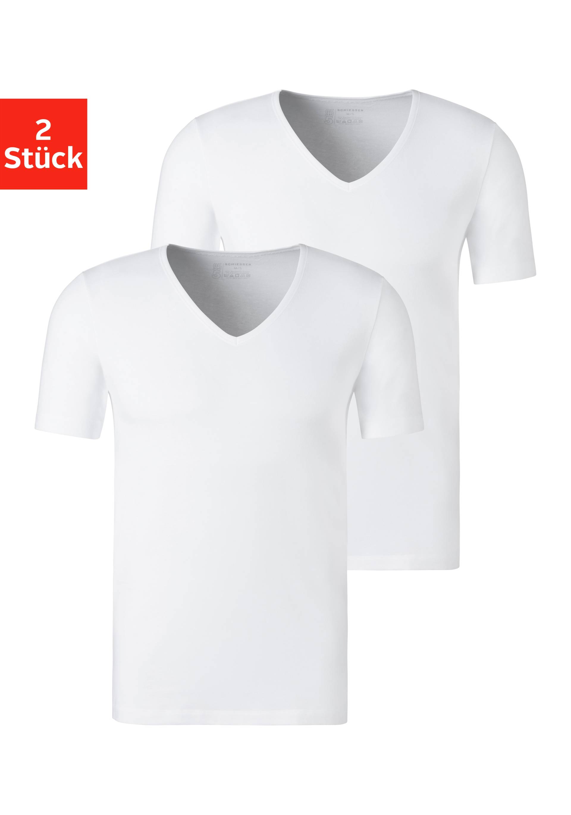 Schiesser V-Shirt »"95/5"«, (2er-Pack) von Schiesser