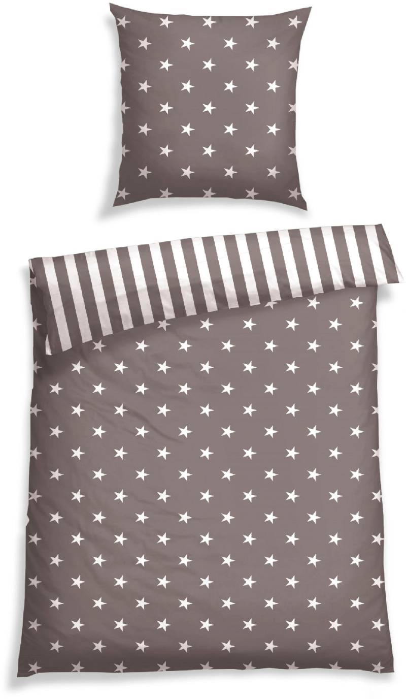Schiesser Wendebettwäsche »Stars & Stripes aus weicher Baumwolle mit Sternenprint«, MADE IN GREEN by OEKO-TEX®-zertifiziert von Schiesser