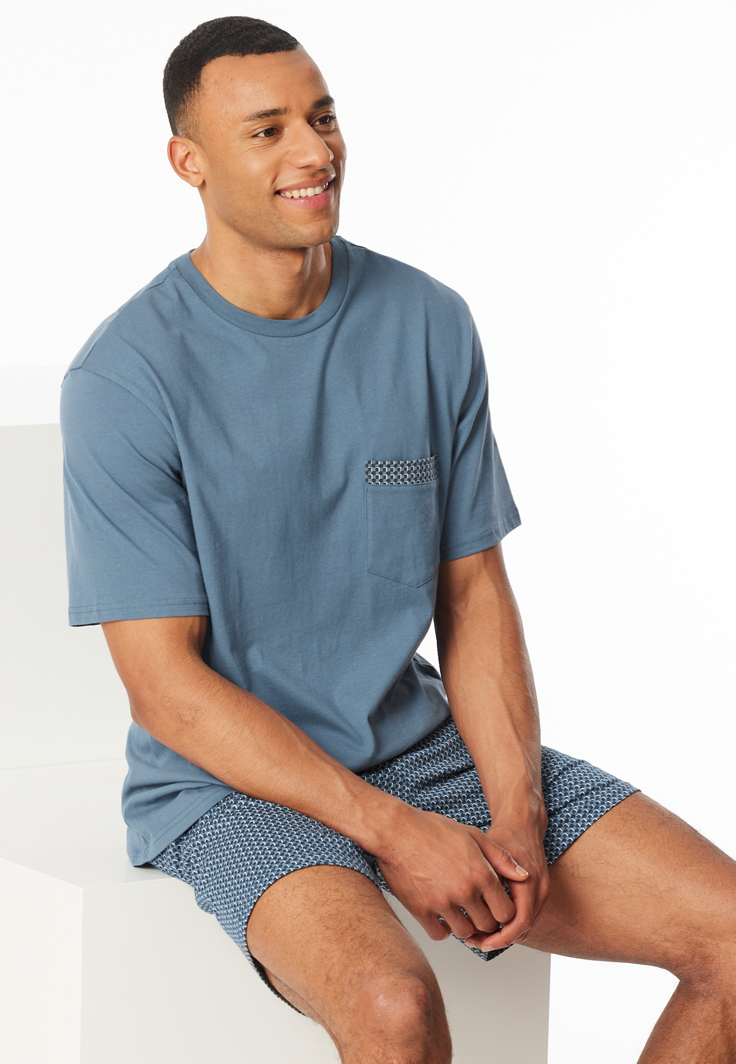 Schlafanzug kurz Organic Cotton Karos graphit - Comfort Nightwear 56 Schlafanzug kurz Organic Cotton Karos graphit - Comfort Nightwear 56 von Schiesser