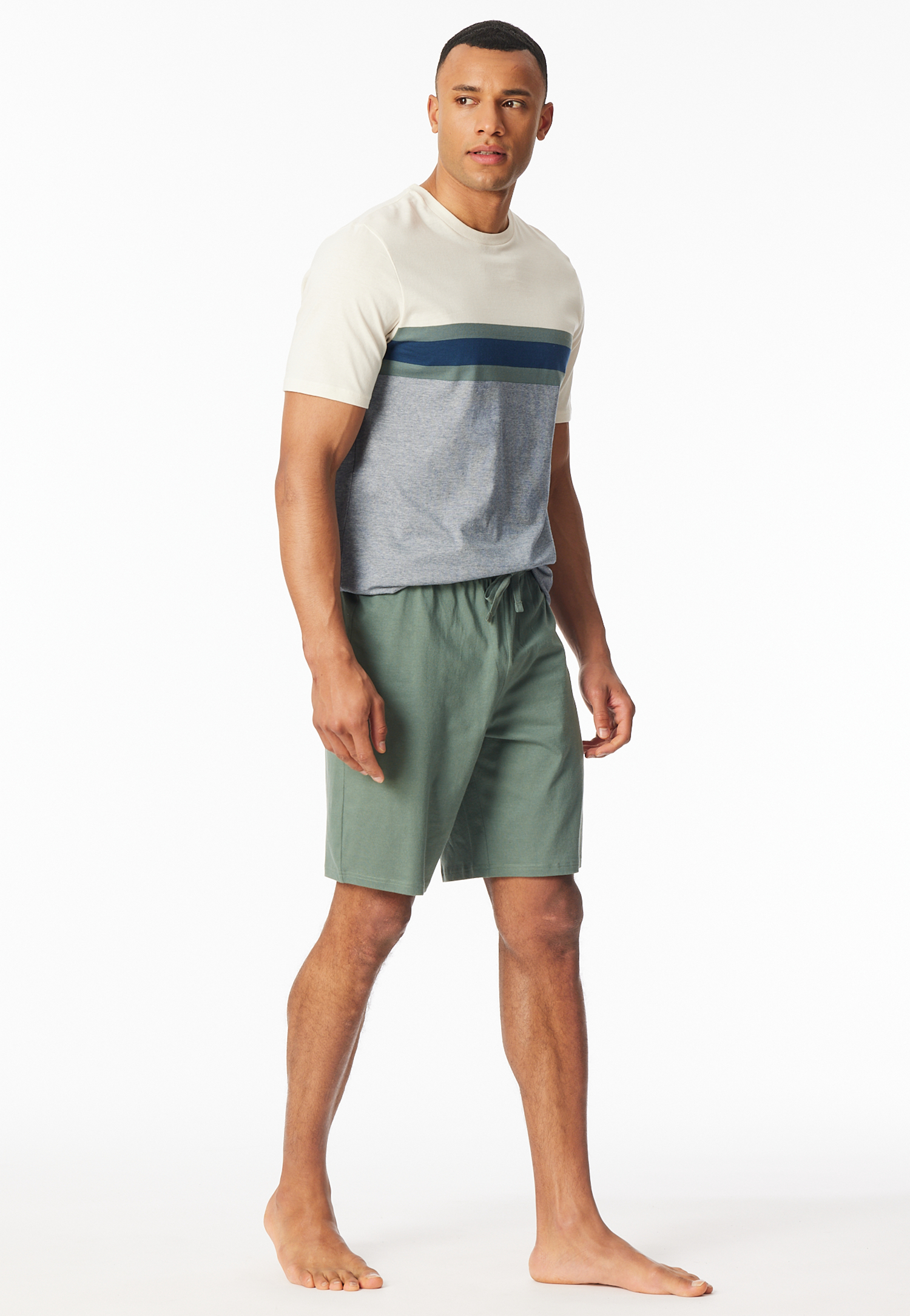 Schlafanzug kurz Ringel khaki - Casual Nightwear 50 Schlafanzug kurz Ringel khaki - Casual Nightwear 50 von Schiesser