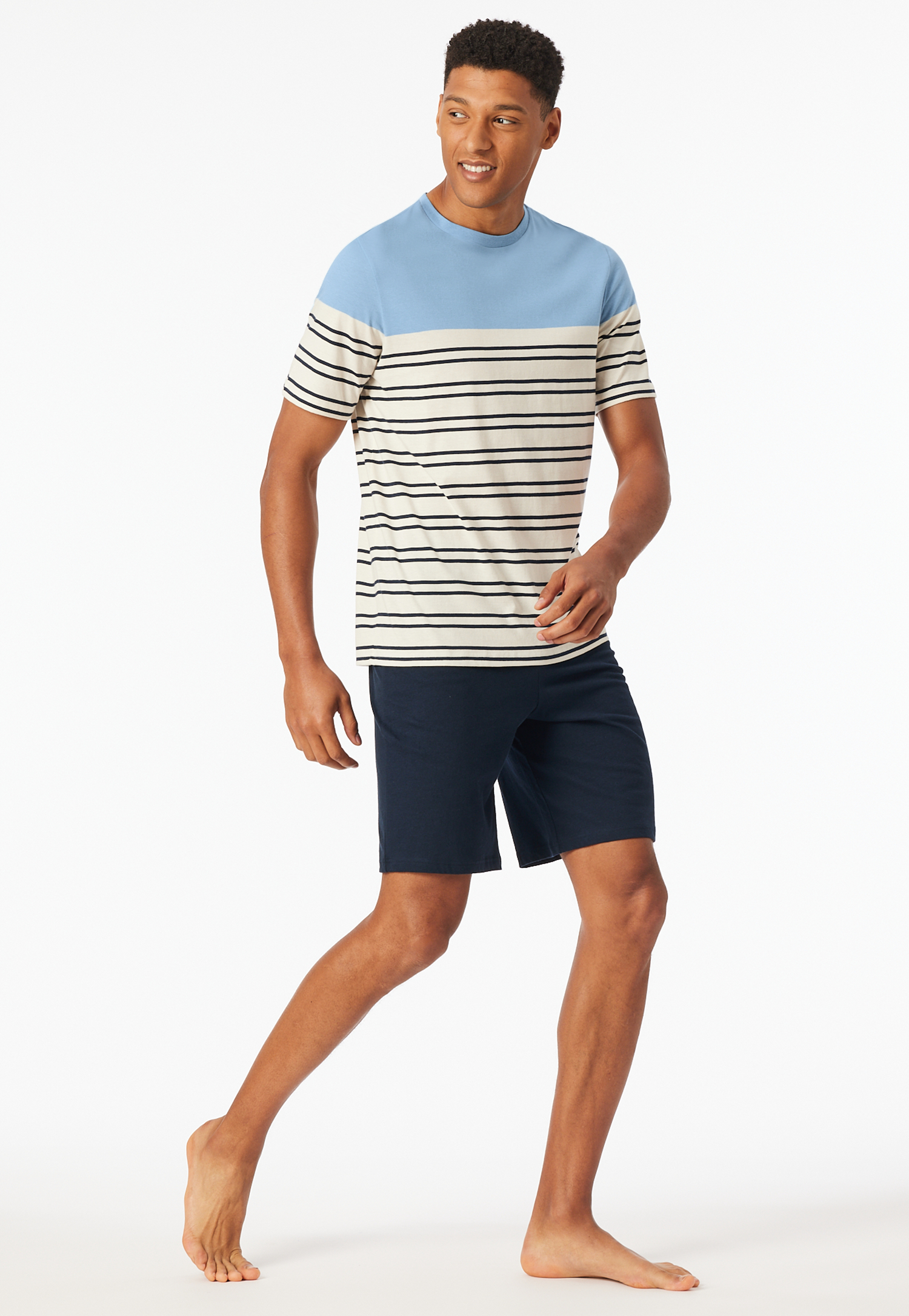 Schlafanzug kurz Ringel pacific blue - Casual Nightwear 50 Schlafanzug kurz Ringel pacific blue - Casual Nightwear 50 von Schiesser