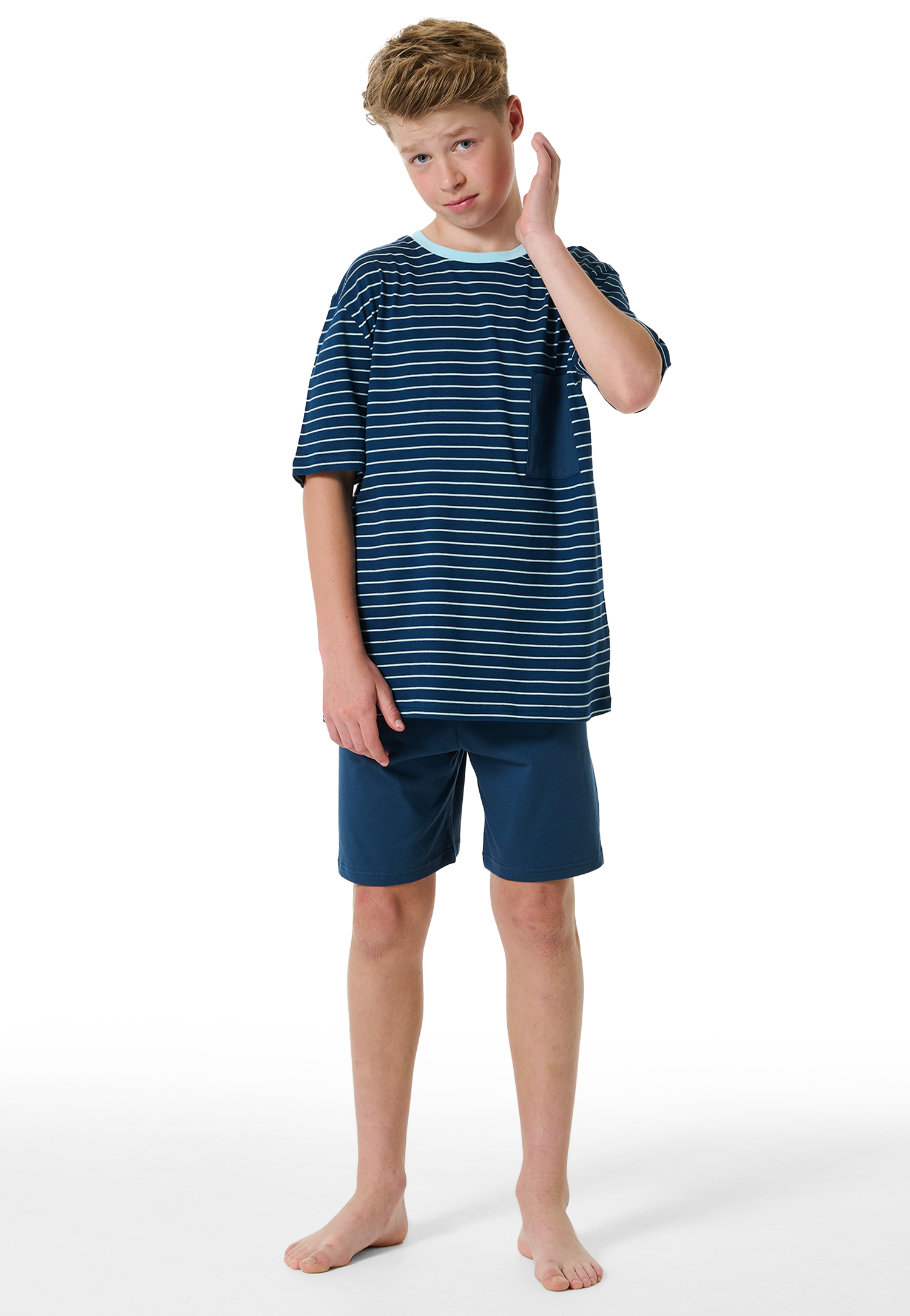 Schlafanzug kurz Streifen indigo - Nightwear 140 Schlafanzug kurz Streifen indigo - Nightwear 140 von Schiesser
