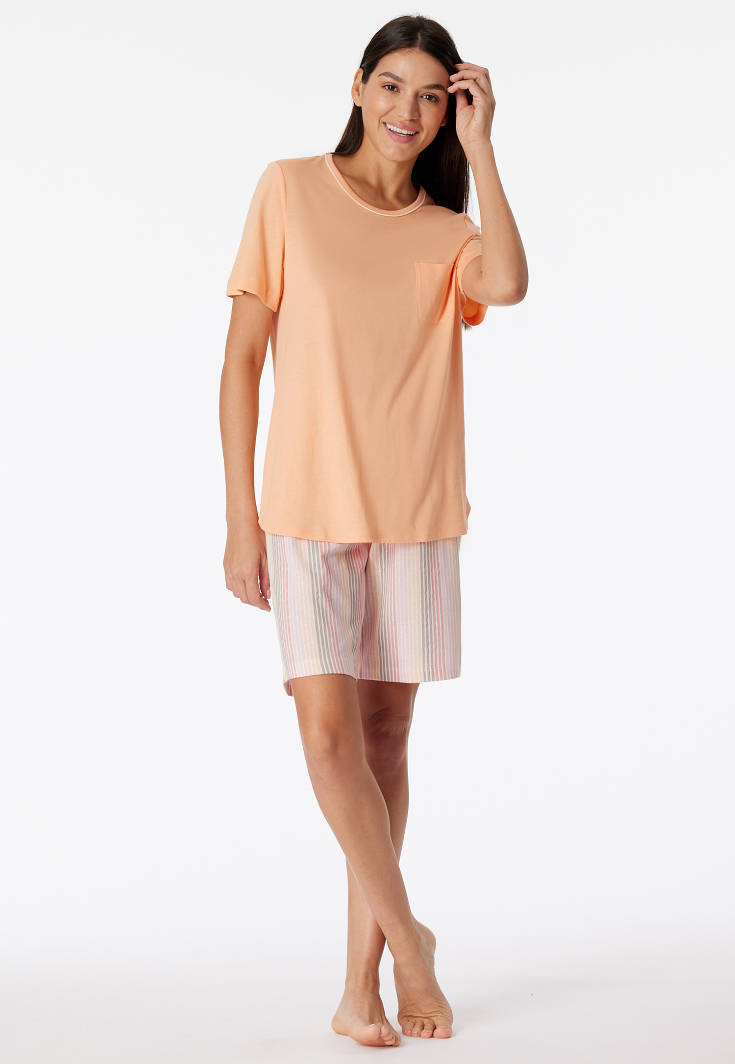 Schlafanzug kurz koralle - Comfort Nightwear 42 von Schiesser