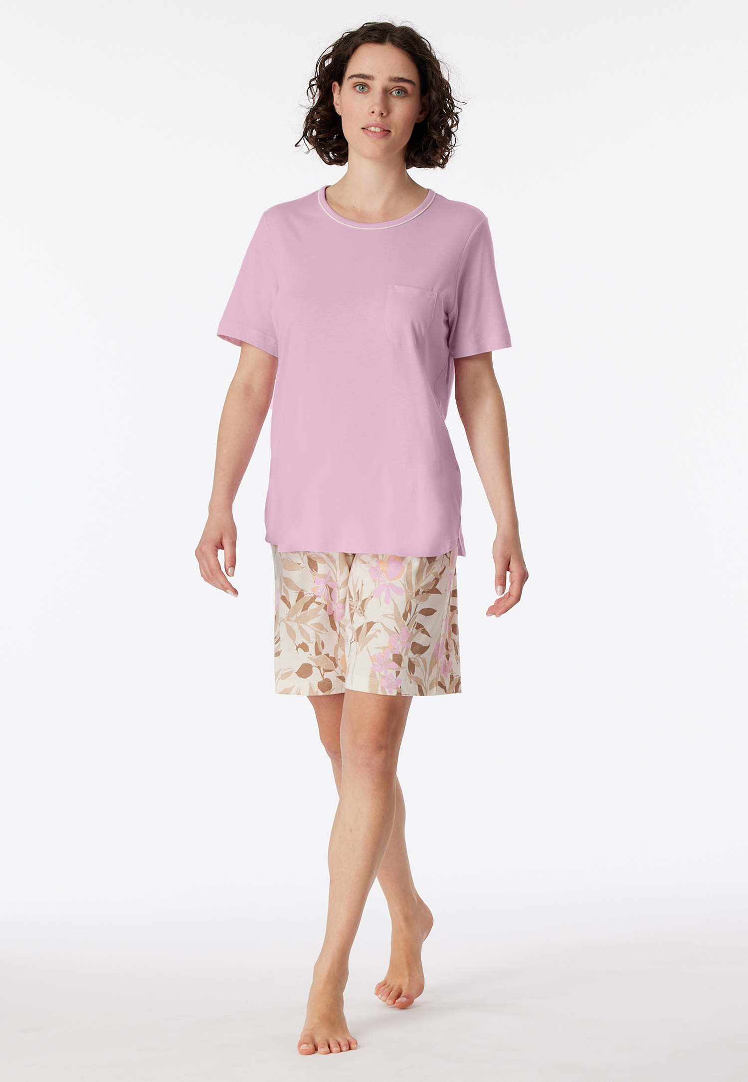 Schlafanzug kurz powder pink - Comfort Nightwear 36 von Schiesser