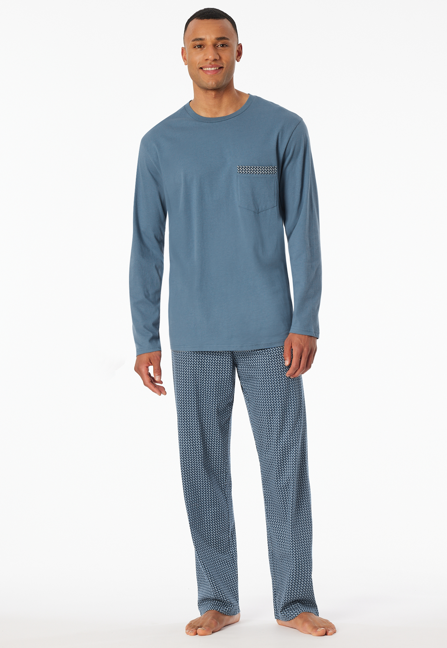 Schlafanzug lang Organic Cotton Streifen graphit - Comfort Nightwear 26 Schlafanzug lang Organic Cotton Streifen graphit - Comfort Nightwear 26 von Schiesser