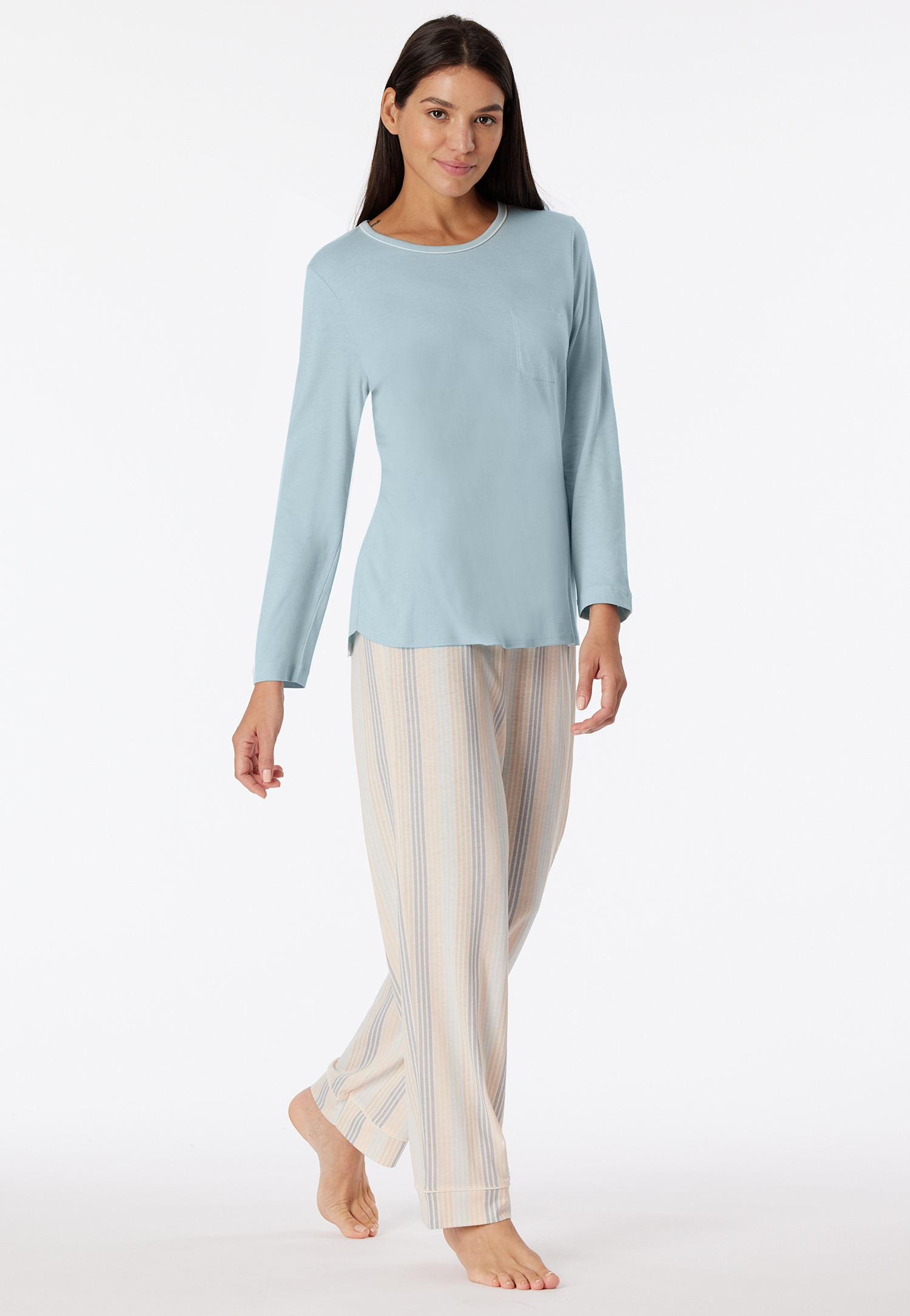 Schlafanzug lang bluebird - Comfort Nightwear 36 von Schiesser
