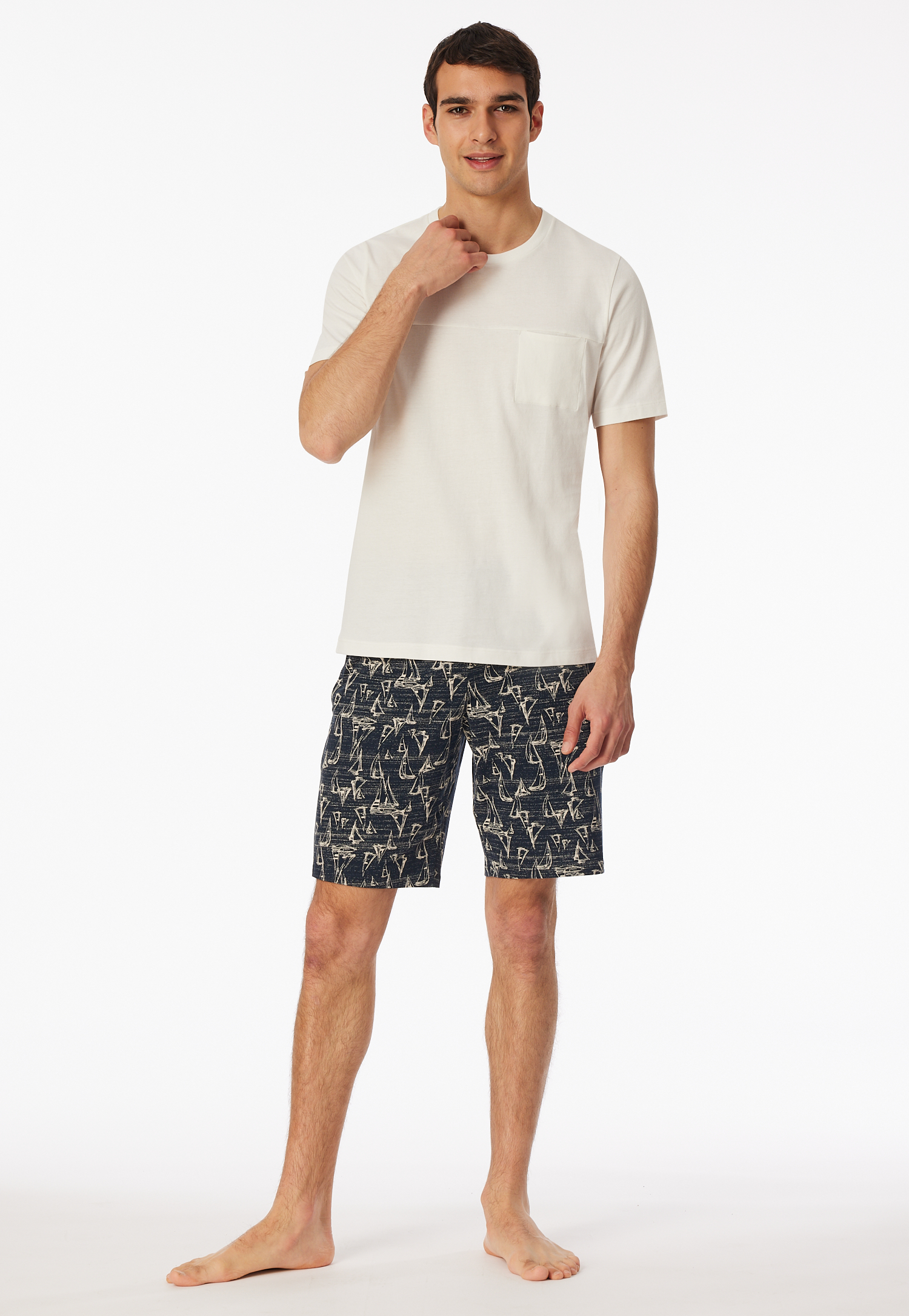 Shirt kurzarm Sweat-Qualität off-white - Mix+Relax 48 Shirt kurzarm Sweat-Qualität off-white - Mix+Relax 48 von Schiesser