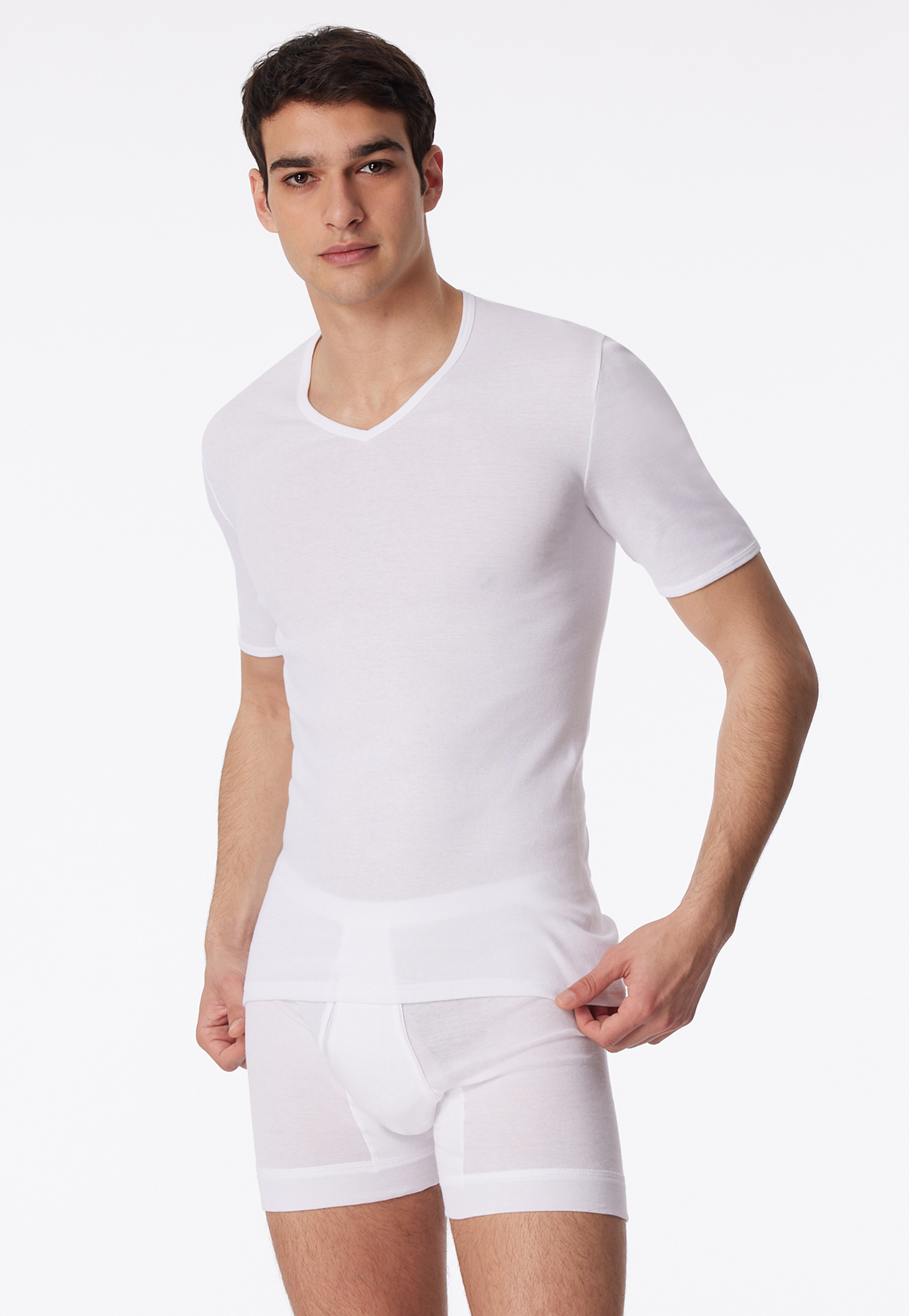 Shirt kurzarm V-Ausschnitt Feinripp weiß - Original Classics 8 Shirt kurzarm V-Ausschnitt Feinripp weiß - Original Classics 8 von Schiesser
