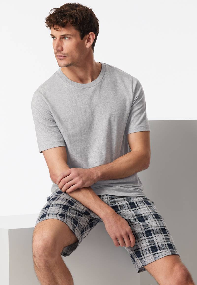 Shirt kurzarm grau-meliert - Mix+Relax 50 von Schiesser