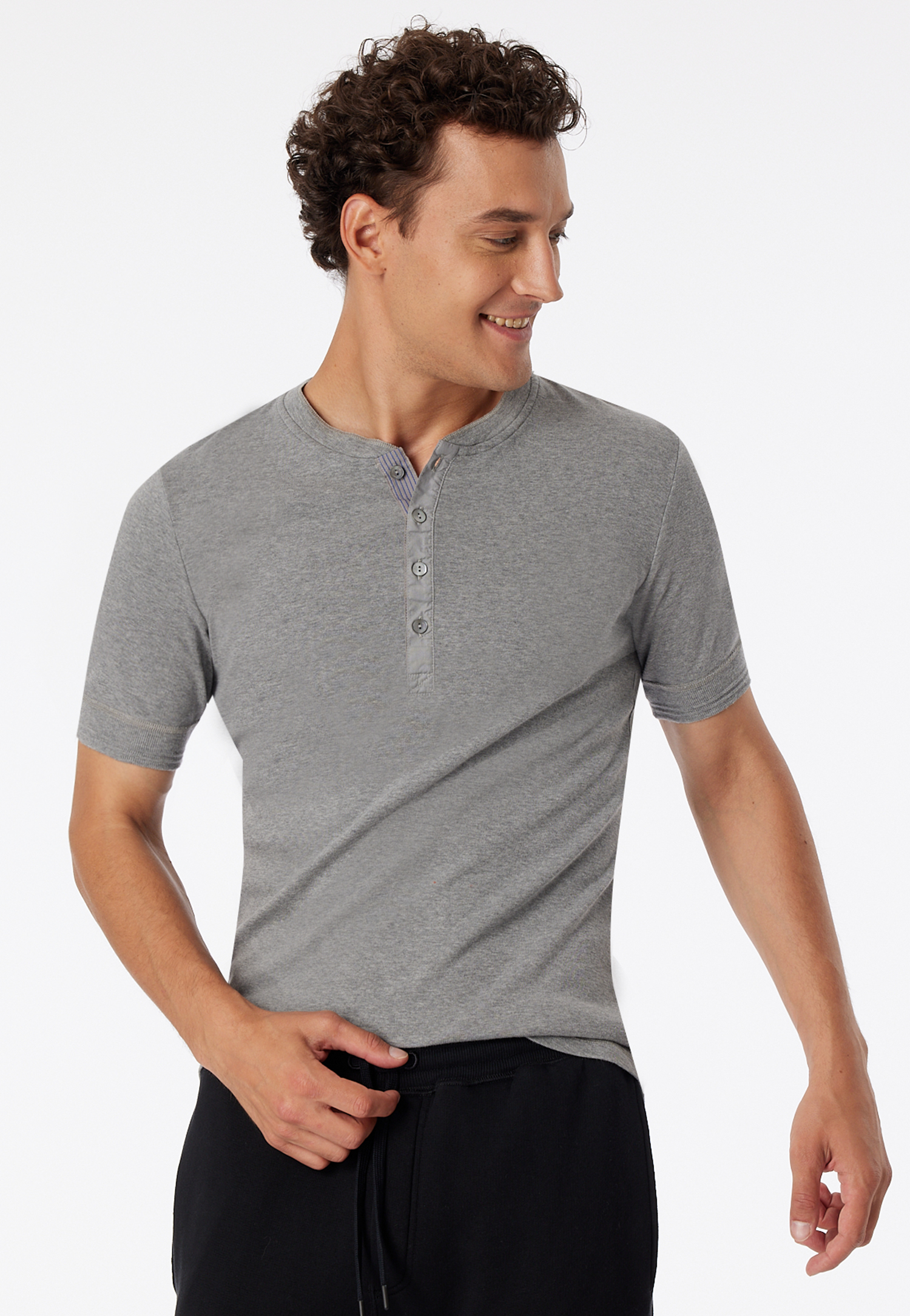 Shirt kurzarm grau meliert - Revival Karl-Heinz 8 Shirt kurzarm grau meliert - Revival Karl-Heinz 8 von Schiesser Revival