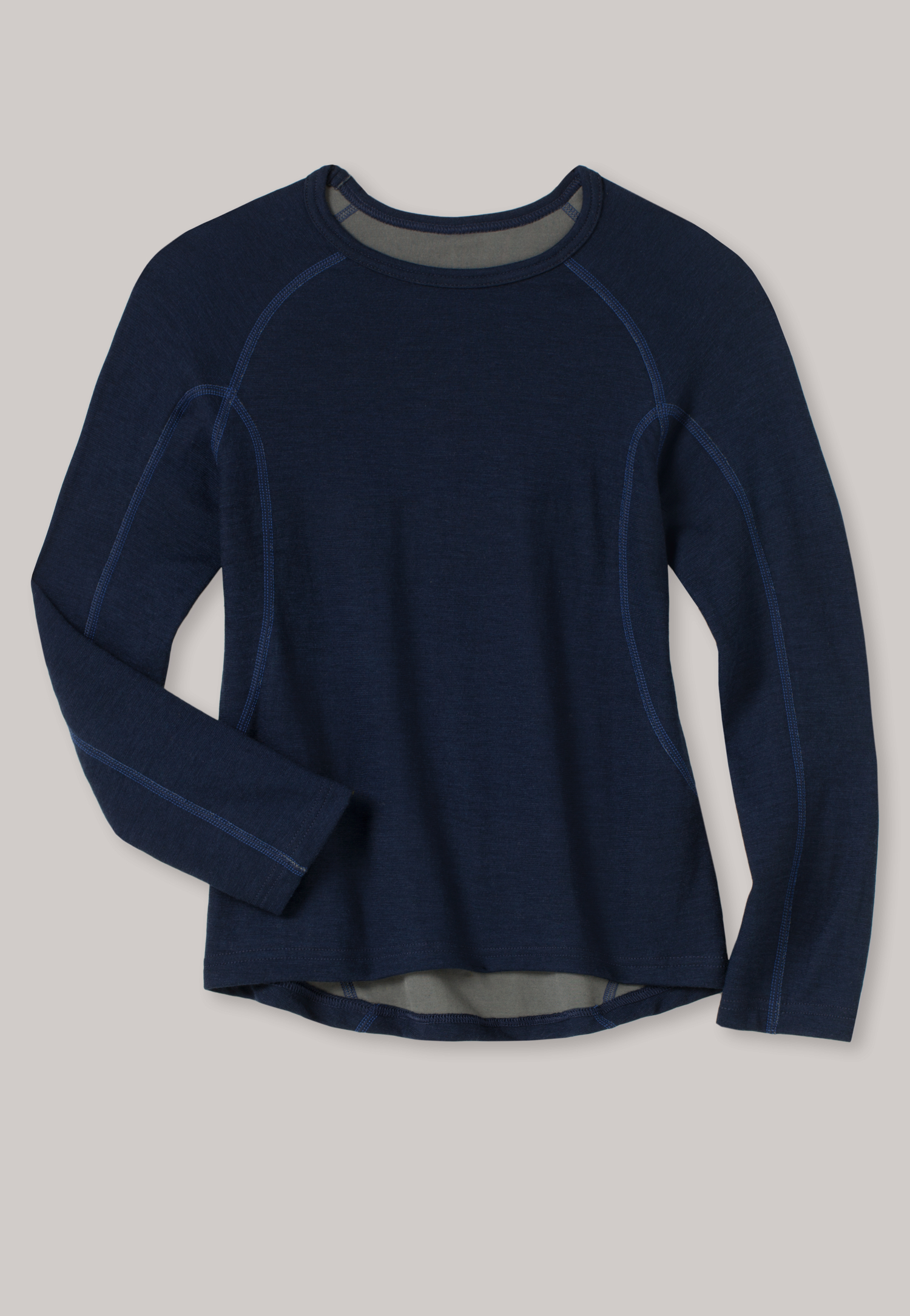 Shirt langarm Funktionswäsche warm dunkelblau - Boys Thermo Light 116 von Schiesser