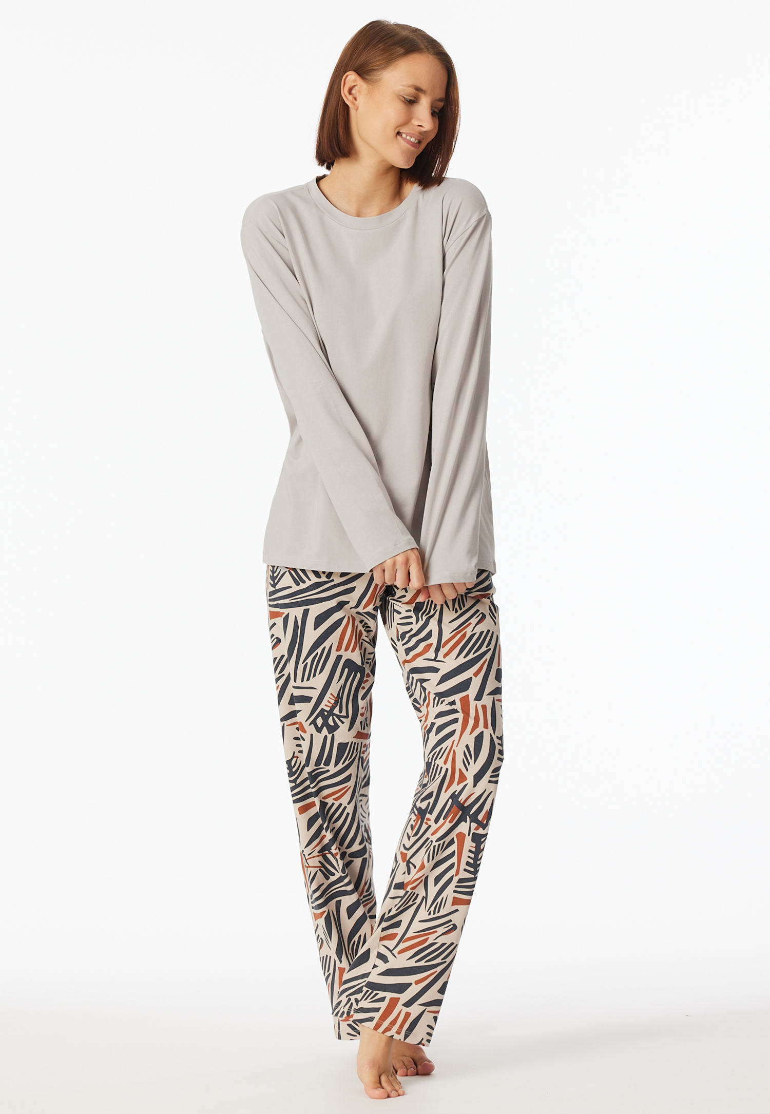 Shirt langarm rundhals grau-jaspe - Mix+Relax 48 Shirt langarm rundhals grau-jaspe - Mix+Relax 48 von Schiesser