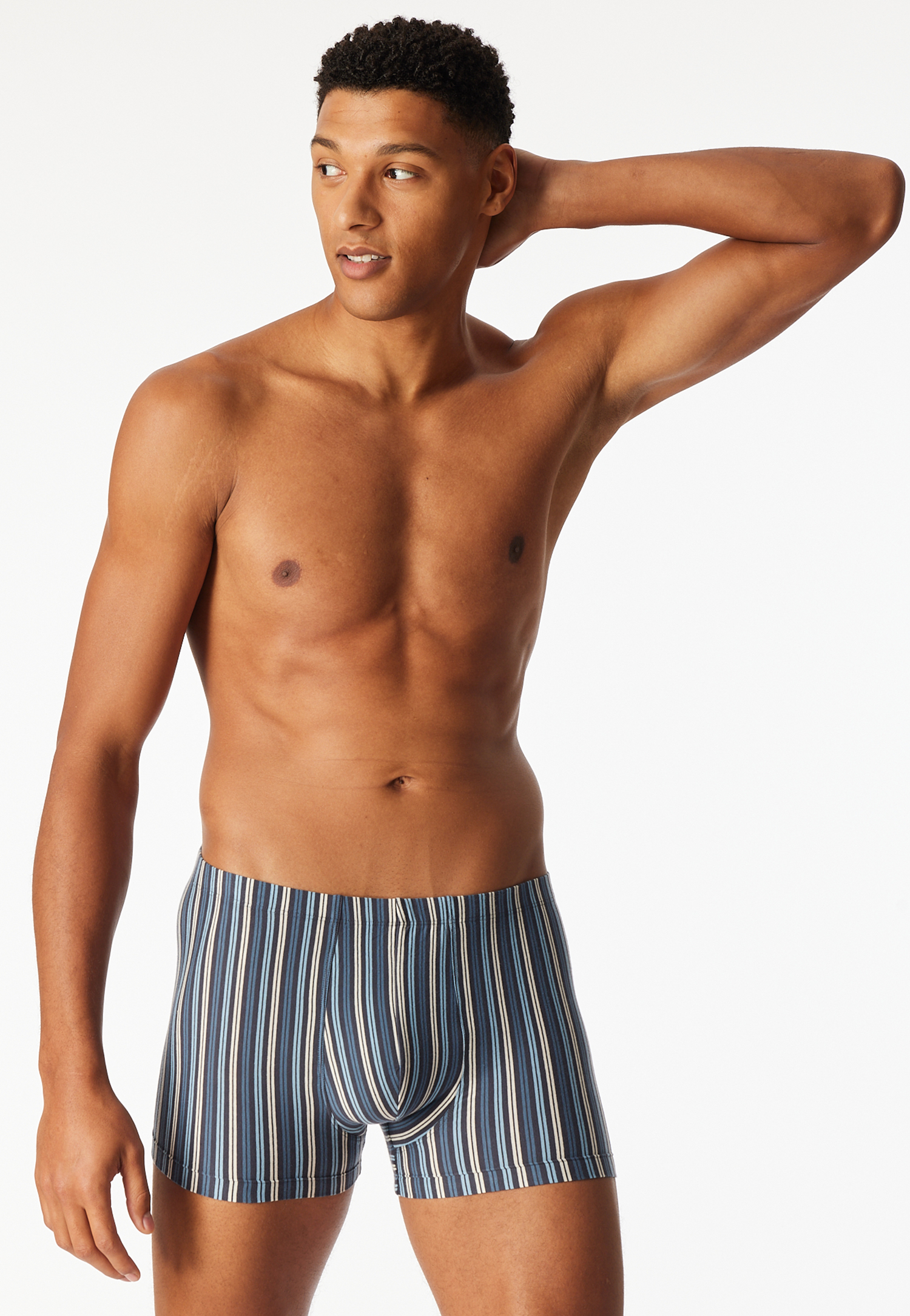 Shorts 3er-Pack Organic Cotton uni/geringelt mehrfarbig - 95/5 4 von Schiesser