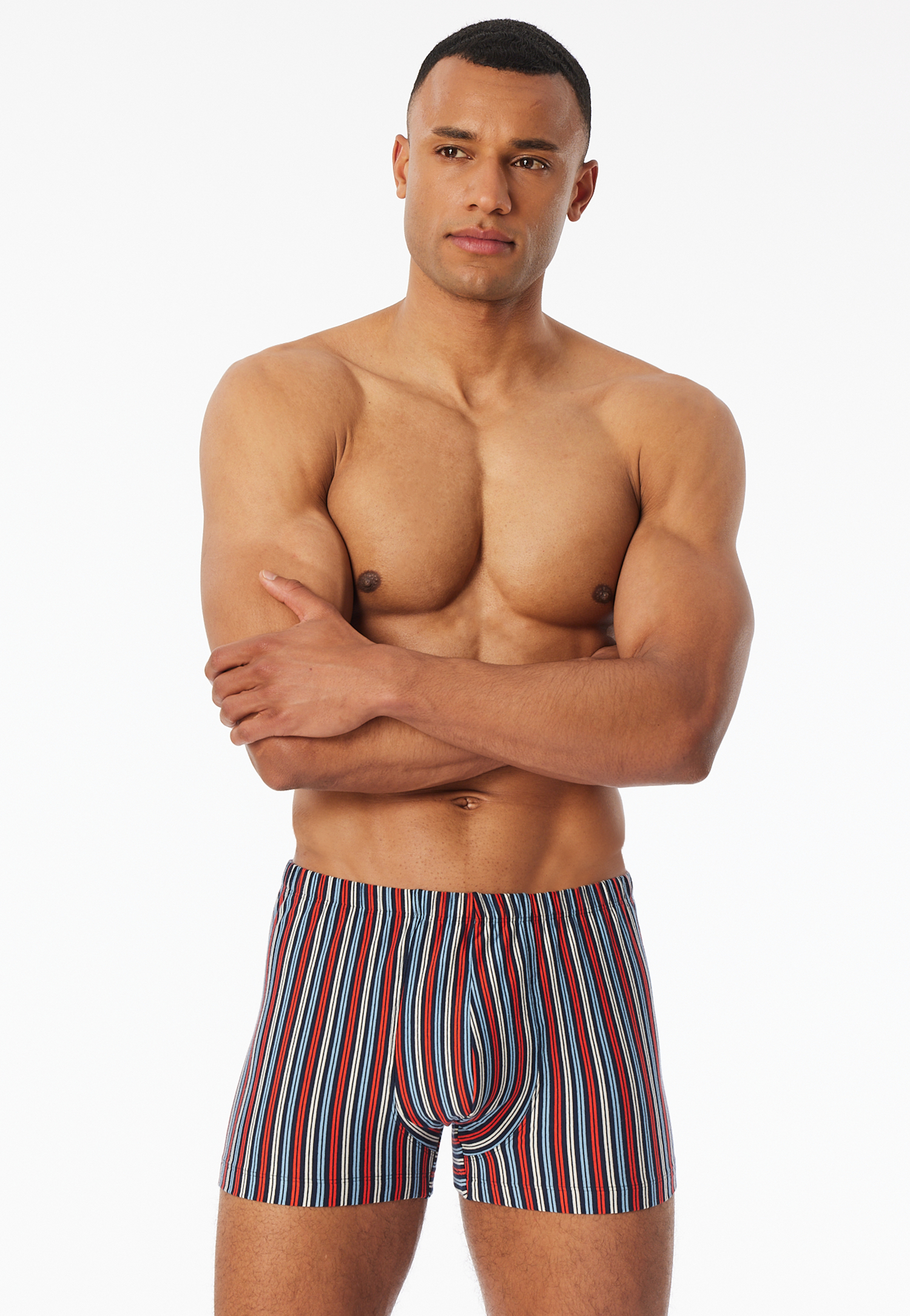 Shorts 3er-Pack Organic Cotton uni/geringelt mehrfarbig - 95/5 5 von Schiesser