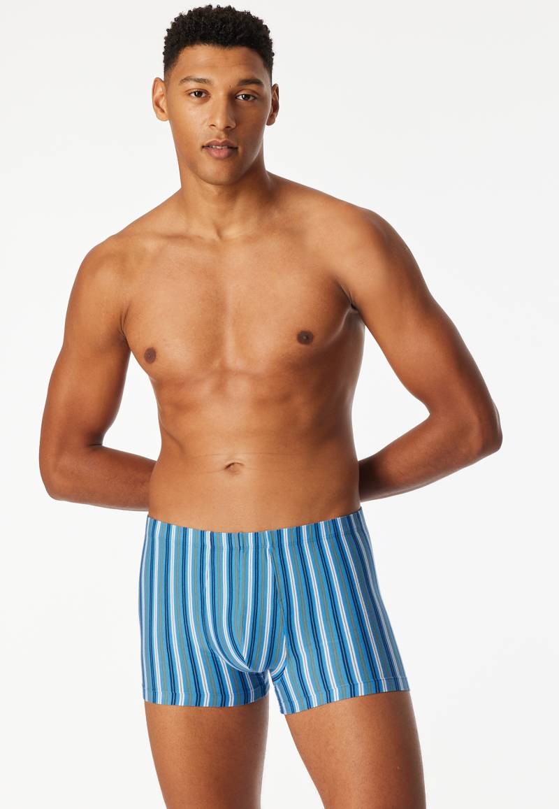 Shorts 3er-Pack Organic Cotton uni/geringelt mehrfarbig - 95/5 6 von Schiesser