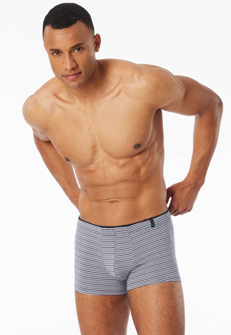 Shorts Modal Streifen graphit - Long Life Soft 8 von Schiesser