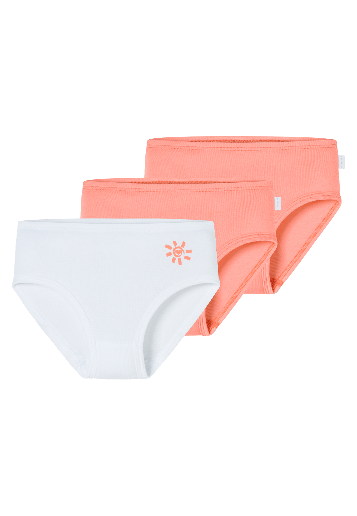 Slips 3er-Pack Sonne apricot/weiß - Fine Rib 128 Slips 3er-Pack Sonne apricot/weiß - Fine Rib 128 von Schiesser