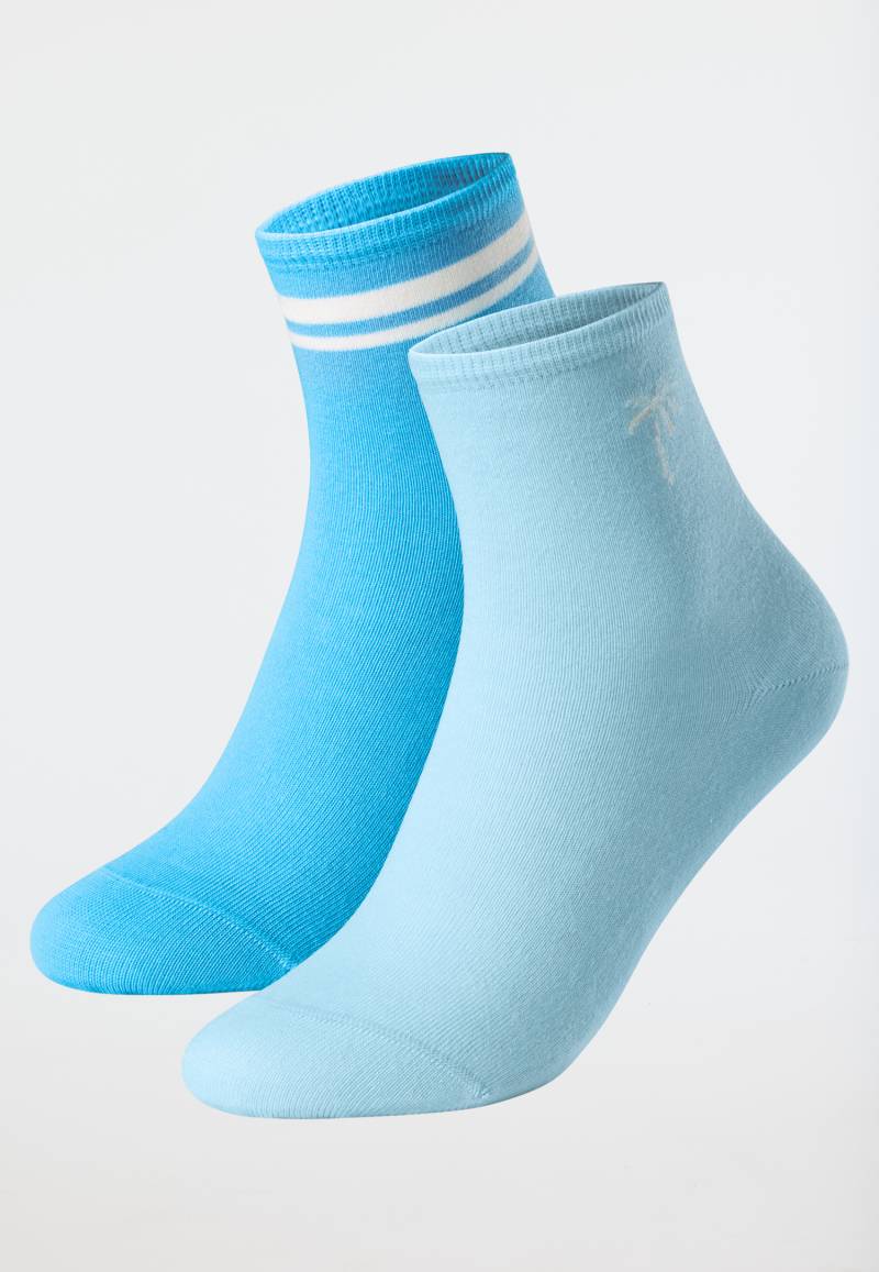Socken 2er-Pack Stay Fresh medium Schaft blau - Fashion 39/42 von Schiesser