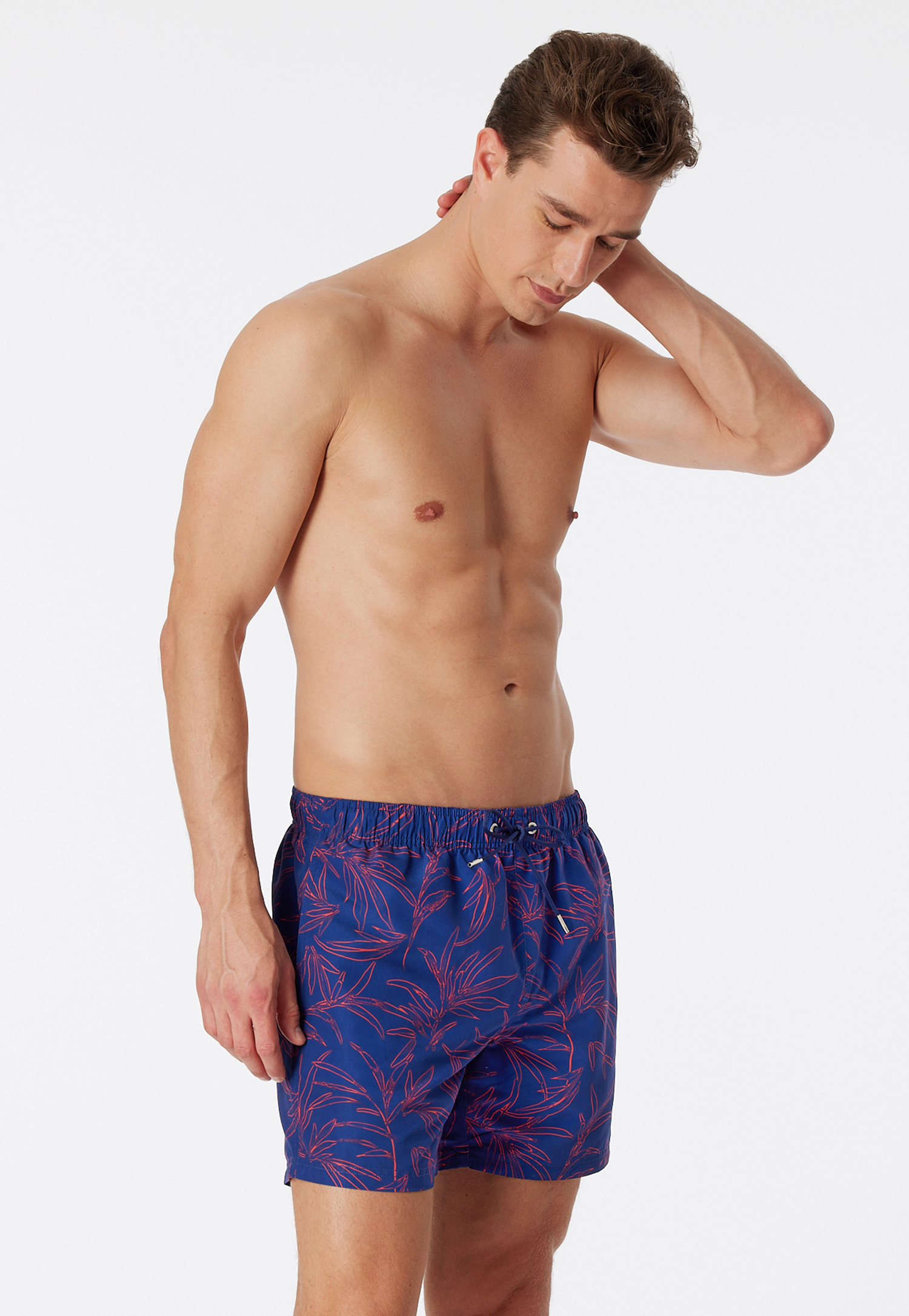 Badeshorts Webware gemustert rot - Modern Swim 5 von Schiesser