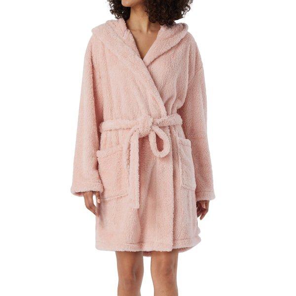 Teddy Fleece - Morgenmantel Bademantel Damen Rosa L von Schiesser