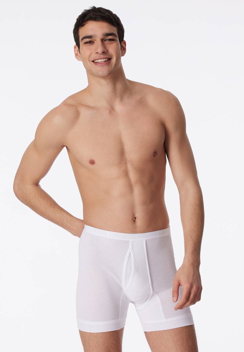 Unterhose kurz mit Eingriff Doppelripp weiß - Original Classics 14 von Schiesser