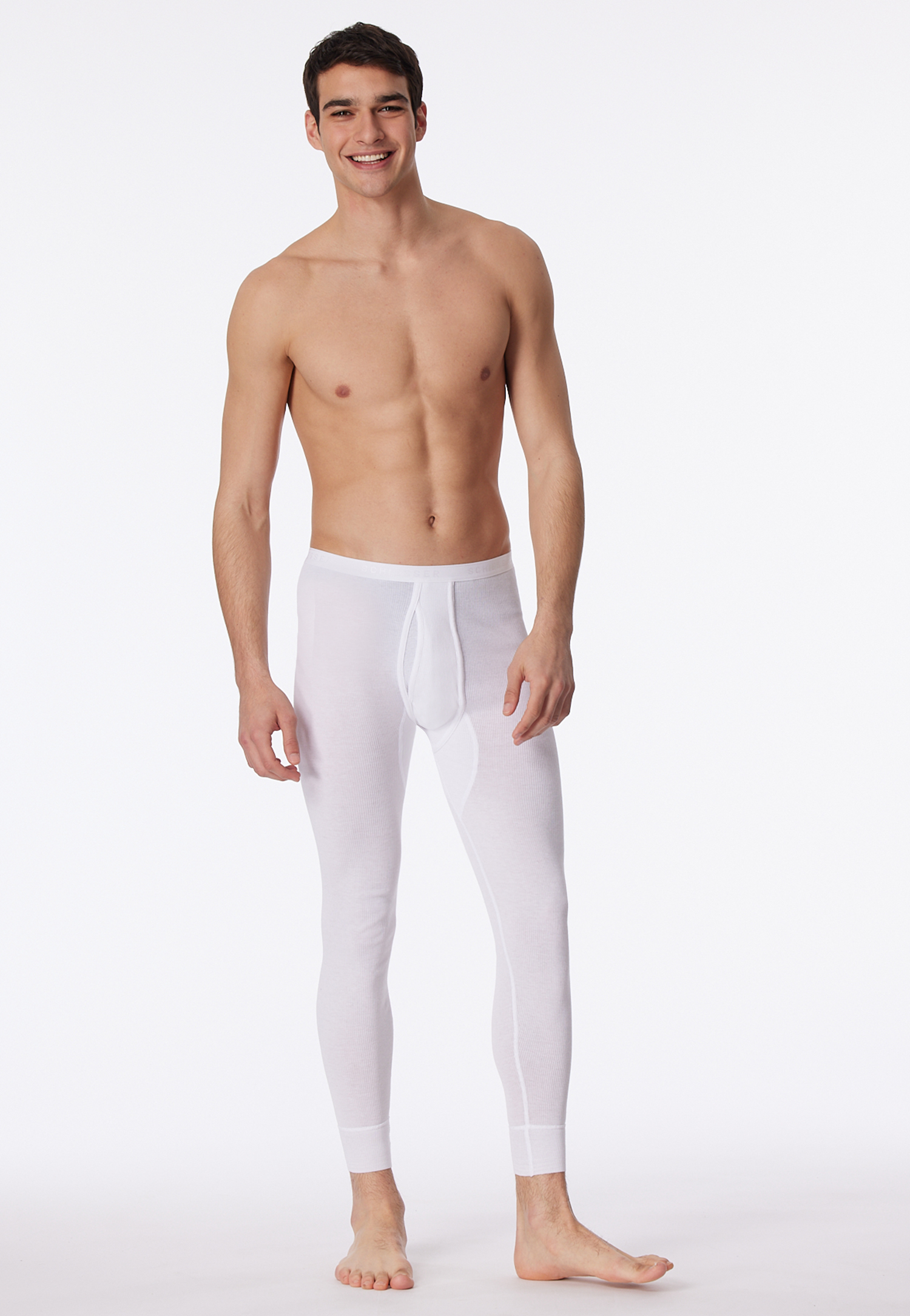 Unterhose lang mit Eingriff weiß - Original Doppelripp 8 Unterhose lang mit Eingriff weiß - Original Doppelripp 8 von Schiesser