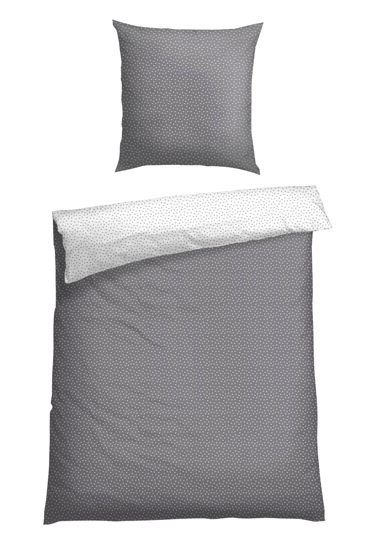 Wende-Bettwäsche 2-teilig Renforcé grau-weiß - SCHIESSER Home 155*220 Wende-Bettwäsche 2-teilig Renforcé grau-weiß - SCHIESSER Home 155*220 von Schiesser