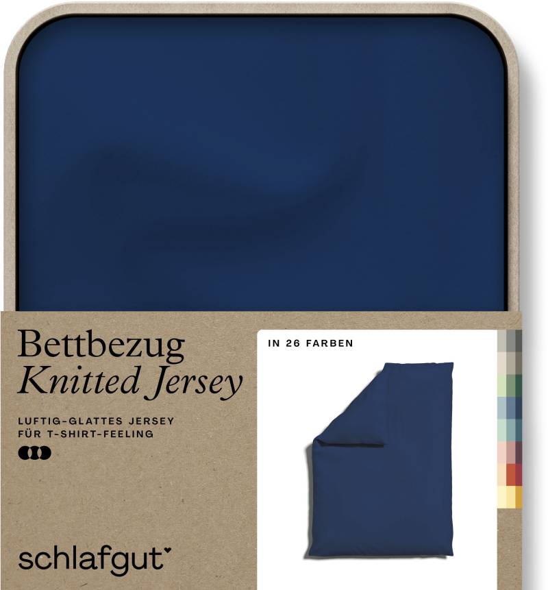 Schlafgut Bettbezug »Knitted Jersey uni, aus Bio-Baumwolle mit Elasthan, Reissverschluss«, (1 St.) von Schlafgut