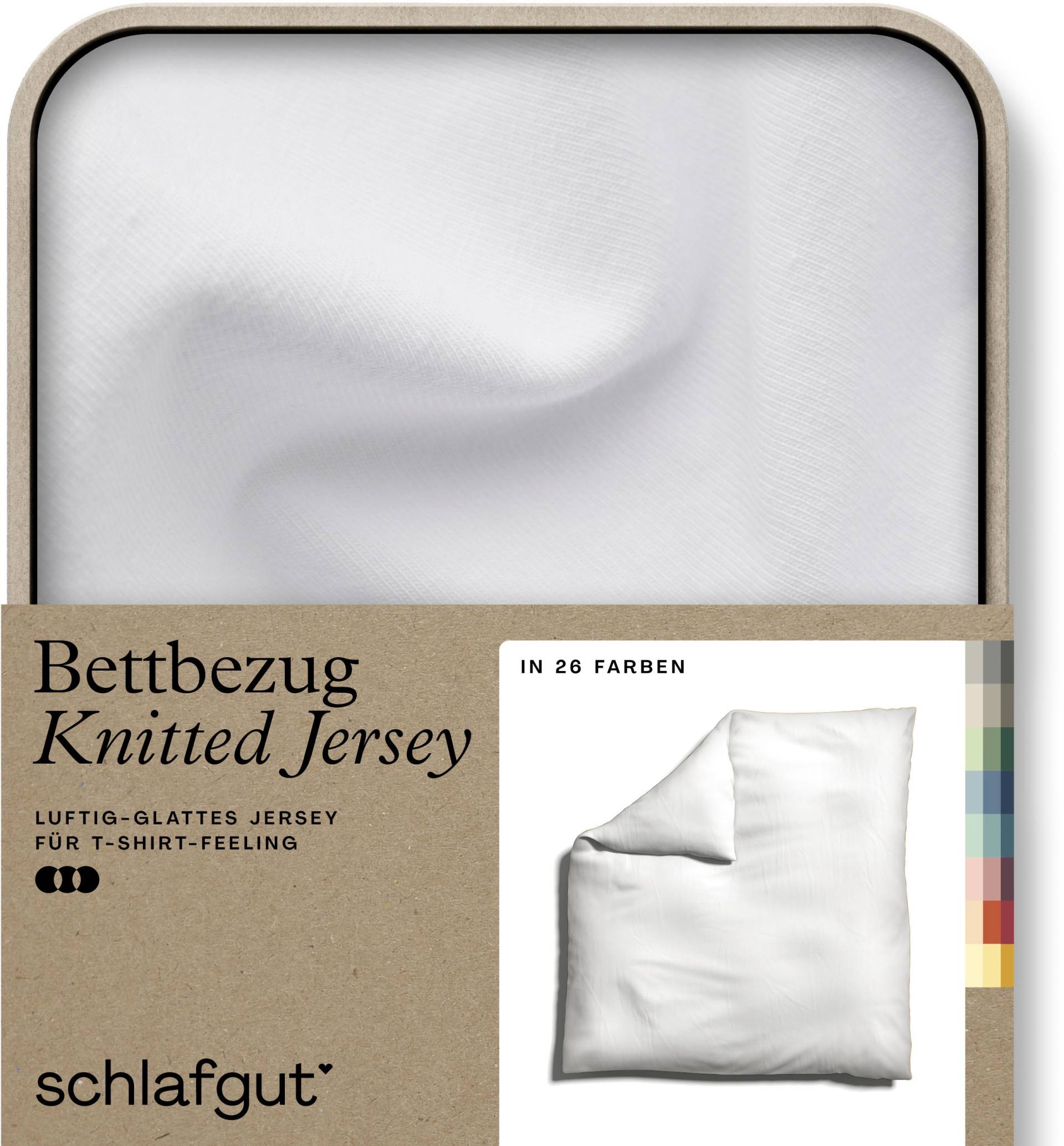 Schlafgut Bettbezug »Knitted Jersey uni, aus Bio-Baumwolle mit Elasthan, Reissverschluss«, (1 St.) von Schlafgut