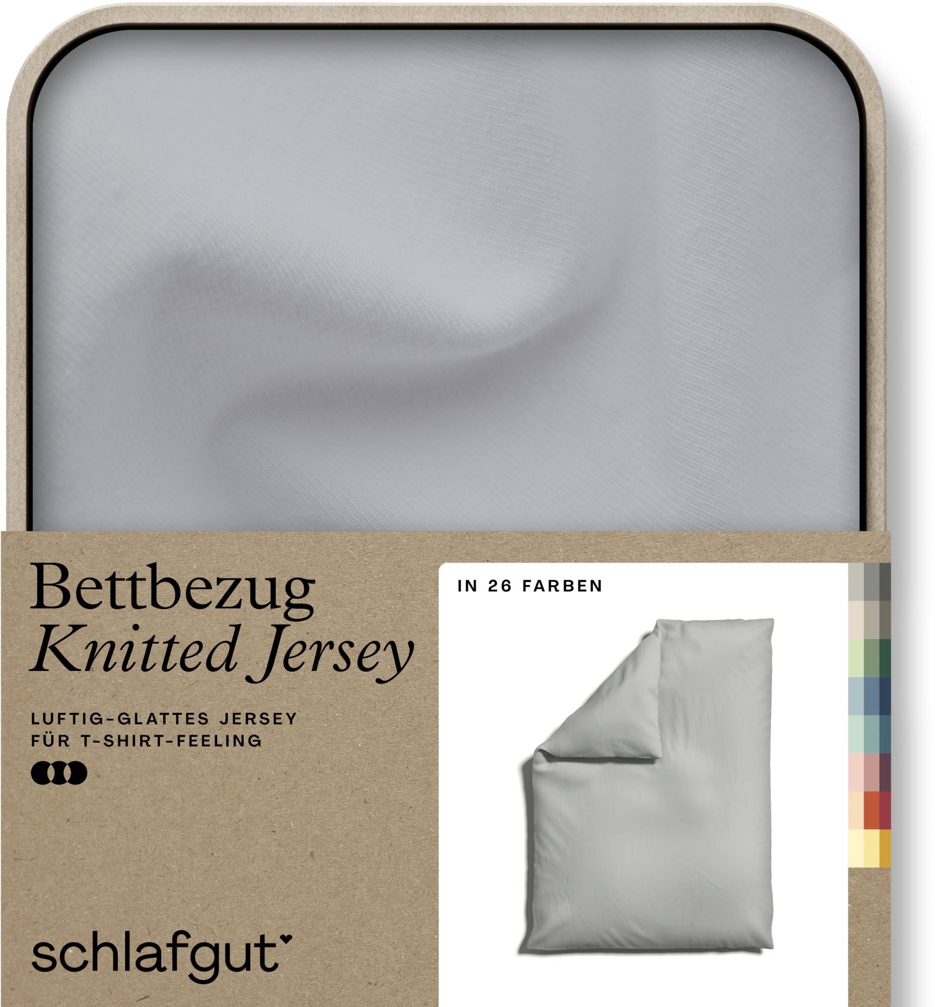 Schlafgut Bettbezug »Knitted Jersey uni, aus Bio-Baumwolle mit Elasthan, Reissverschluss«, (1 St.) von Schlafgut