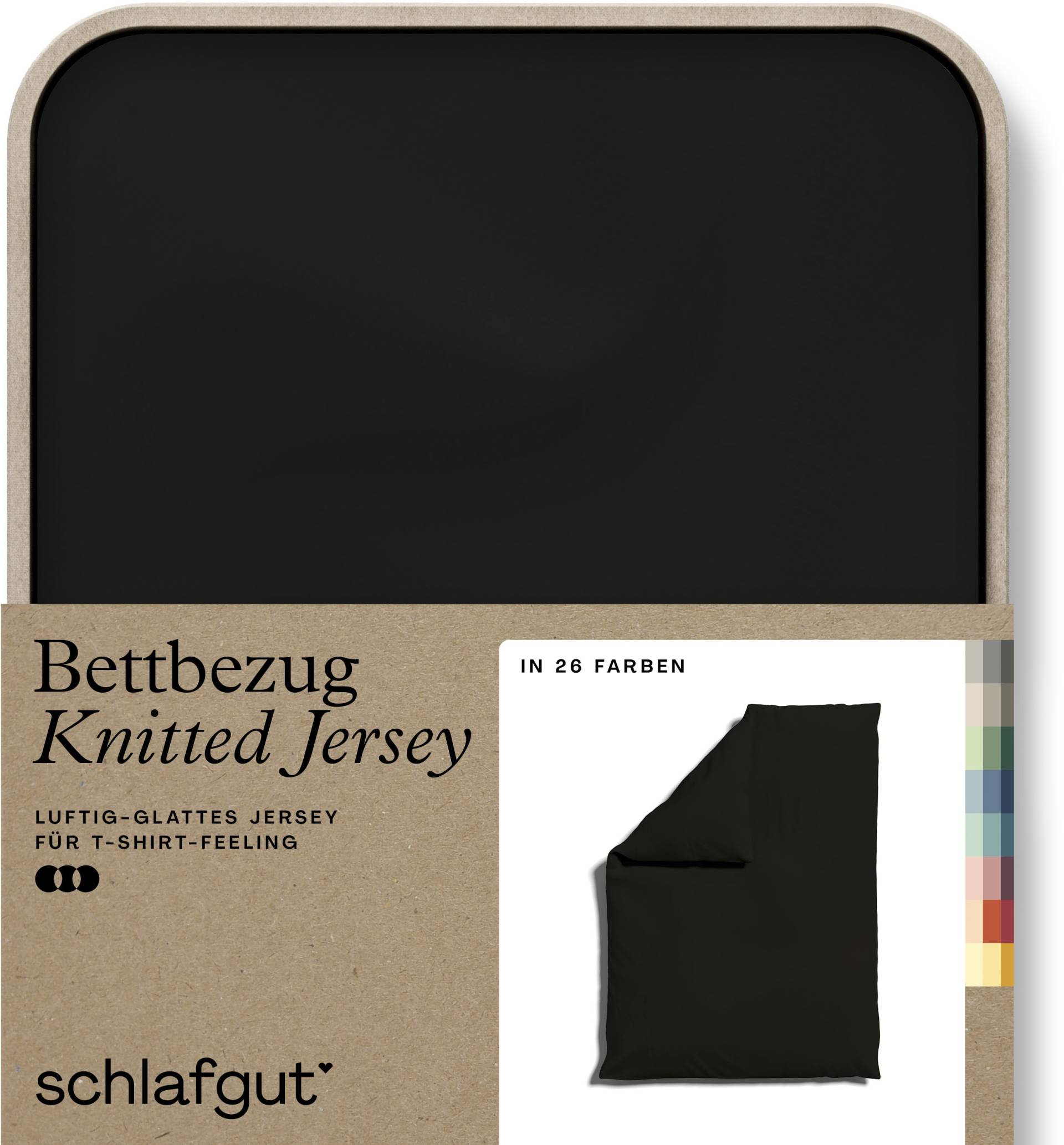 Schlafgut Bettbezug »Knitted Jersey uni, aus Bio-Baumwolle mit Elasthan, Reissverschluss«, (1 St.) von Schlafgut